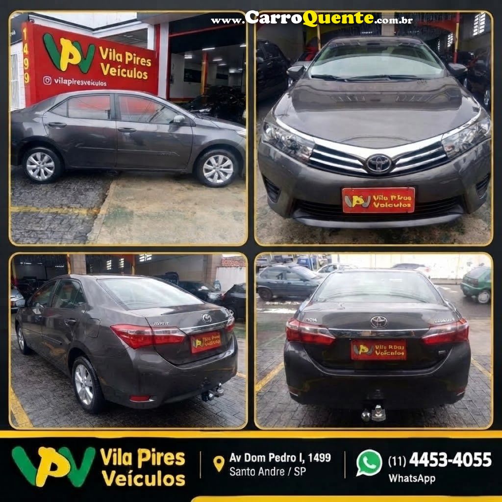 TOYOTA   COROLLA GLI 1.8 FLEX 16V  AUT.   CINZA 2017 1.8 FLEX - Loja
