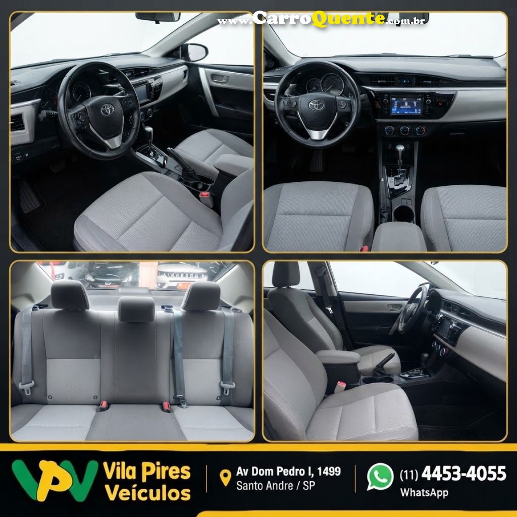 TOYOTA   COROLLA GLI 1.8 FLEX 16V  AUT.   CINZA 2017 1.8 FLEX - Loja