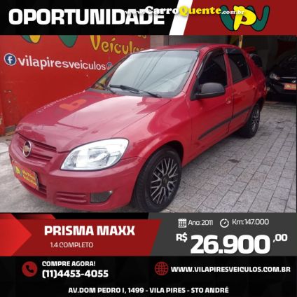 CHEVROLET   PRISMA  SED. MAXX LT 1.4 8V ECONOF. 4P   VERMELHO 2011 1.4 GASOLINA