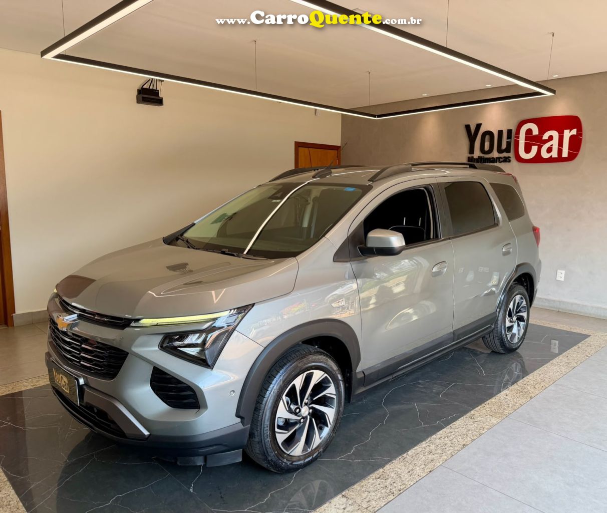 CHEVROLET   SPIN PREMIER 1.8 8V ECONO.FLEX 5P AUT.   PRATA 2025 1.8 FLEX - Loja