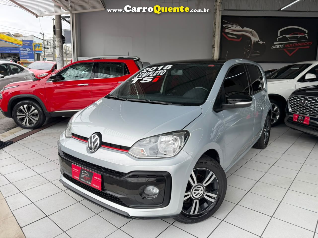 VOLKSWAGEN   UP! MOVE 1.0 TSI TOTAL FLEX 12V 5P   PRATA 2018 1.0 FLEX - Loja