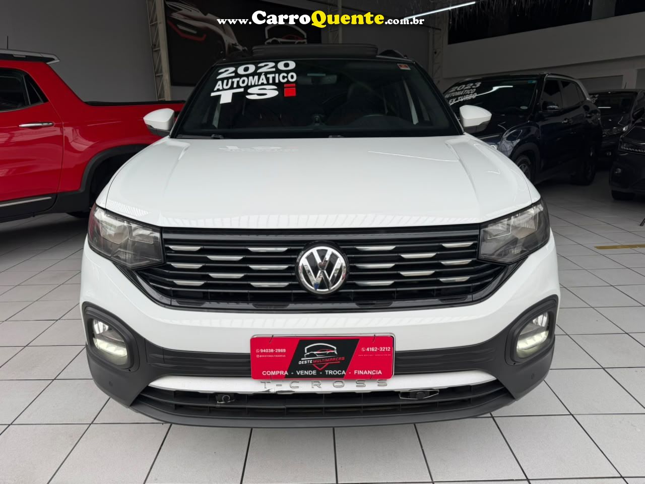 VOLKSWAGEN   T-CROSS COMFOR. 200 TSI 1.0 FLEX 5P AUT.   BRANCO 2020 1.0 FLEX - Loja