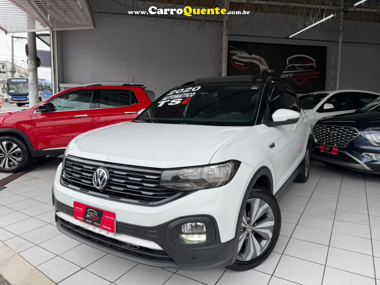 VOLKSWAGEN   T-CROSS COMFOR. 200 TSI 1.0 FLEX 5P AUT.   BRANCO 2020 1.0 FLEX - Loja