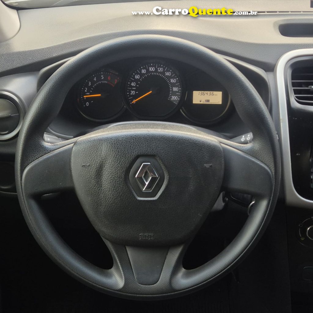 RENAULT   LOGAN AUTHENTIQUE FLEX 1.0 12V 4P   BRANCO 2018 1.0 FLEX - Loja