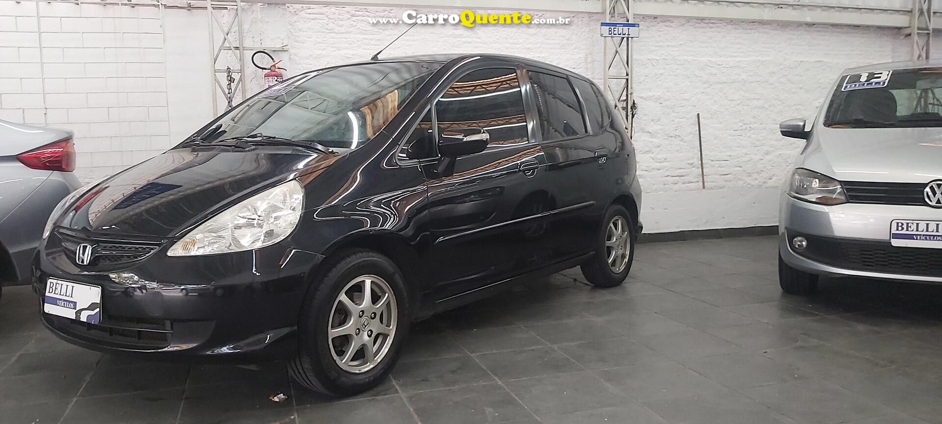 HONDA   FIT EXSEX 1.5 FLEXFLEXONE 16V 5P AUT.   PRETO 2007 1.5 GASOLINA - Loja