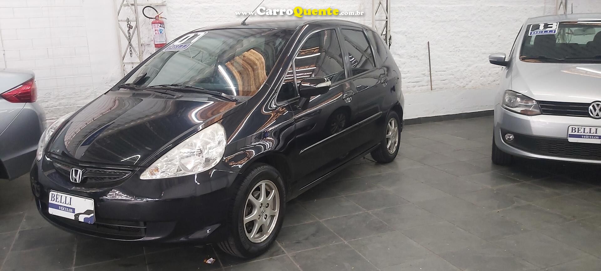 HONDA   FIT EXSEX 1.5 FLEXFLEXONE 16V 5P AUT.   PRETO 2007 1.5 GASOLINA - Loja
