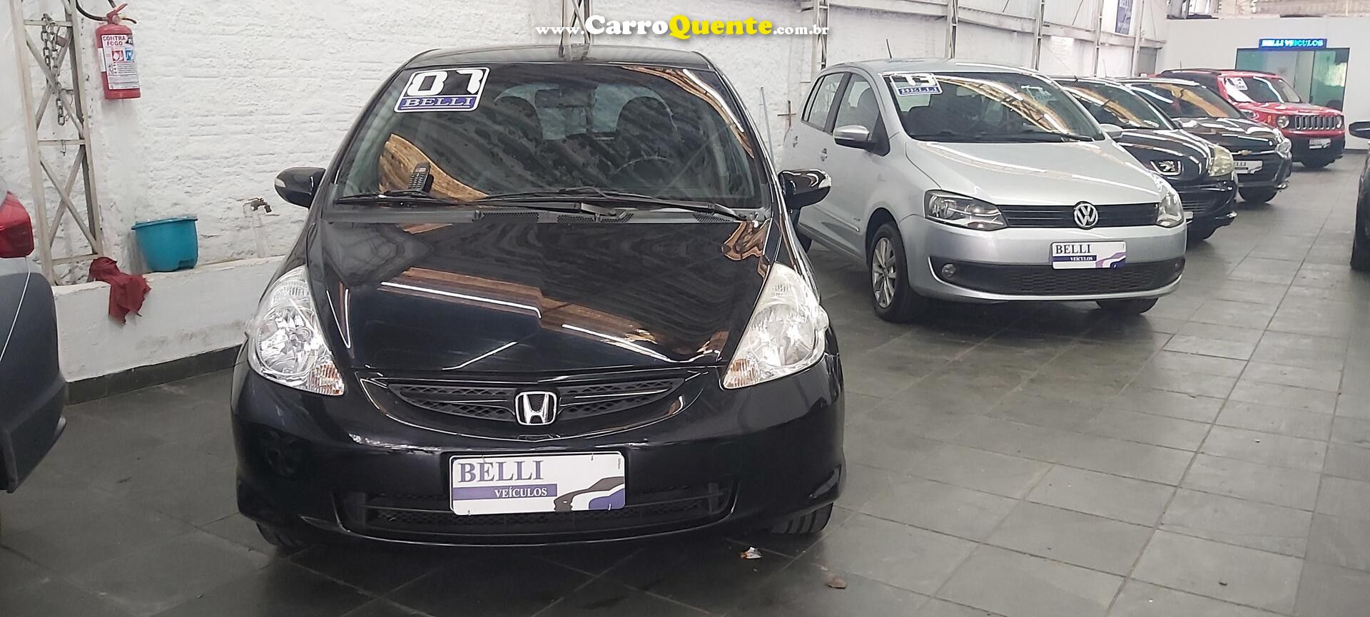 HONDA   FIT EXSEX 1.5 FLEXFLEXONE 16V 5P AUT.   PRETO 2007 1.5 GASOLINA - Loja