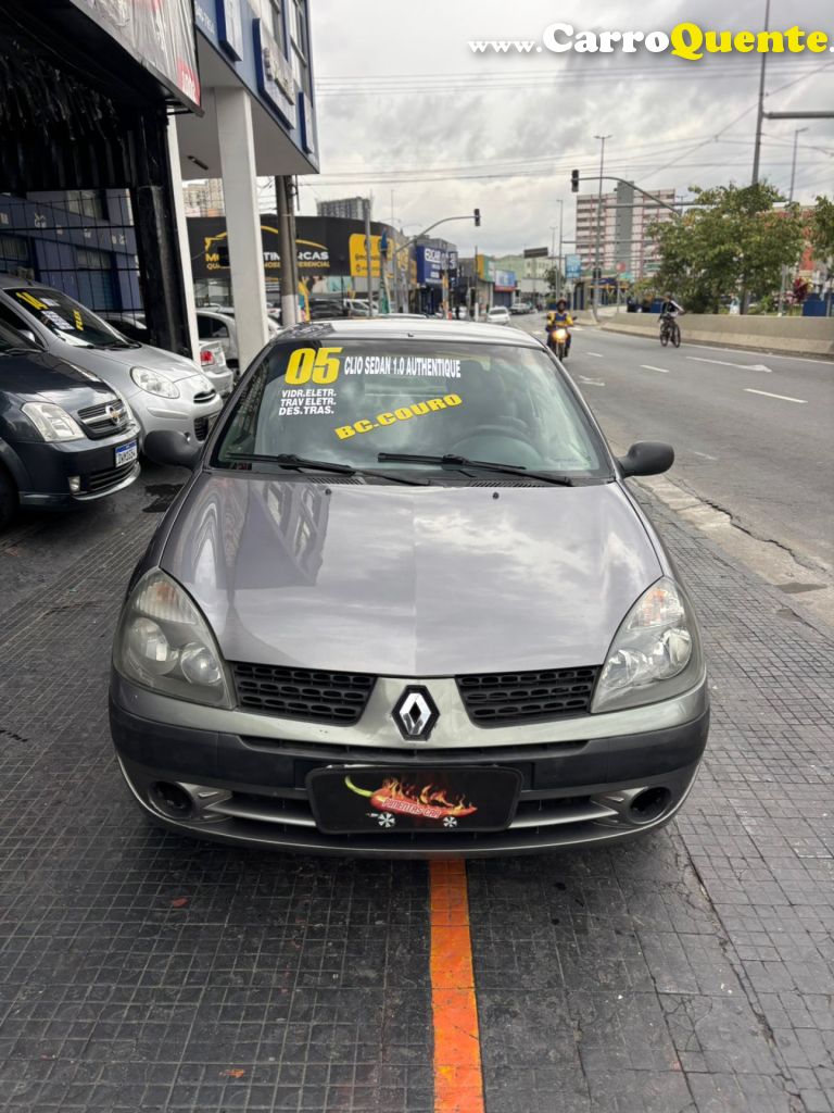 RENAULT   CLIO SED. AUTHENTIQUE HI-FLEX 1.6 16V 4P   CINZA 2005 1.6 GASOLINA - Loja
