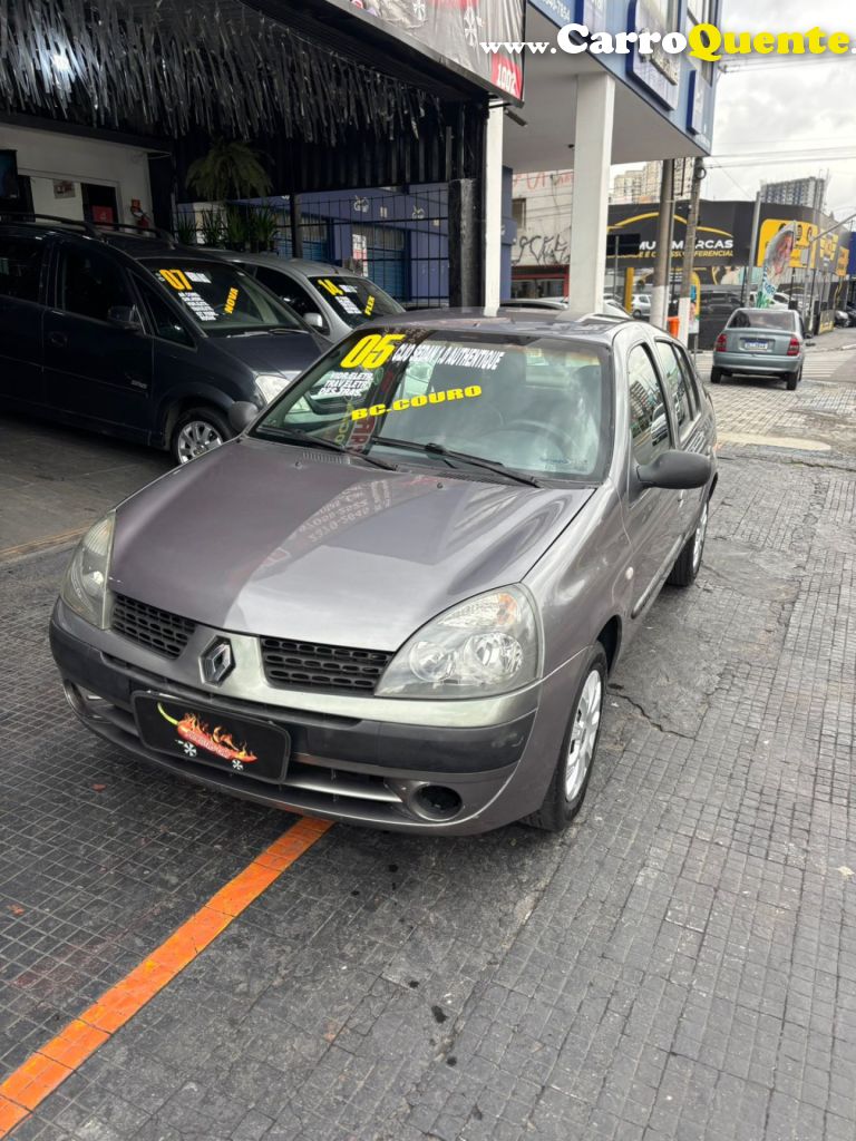 RENAULT   CLIO SED. AUTHENTIQUE HI-FLEX 1.6 16V 4P   CINZA 2005 1.6 GASOLINA - Loja