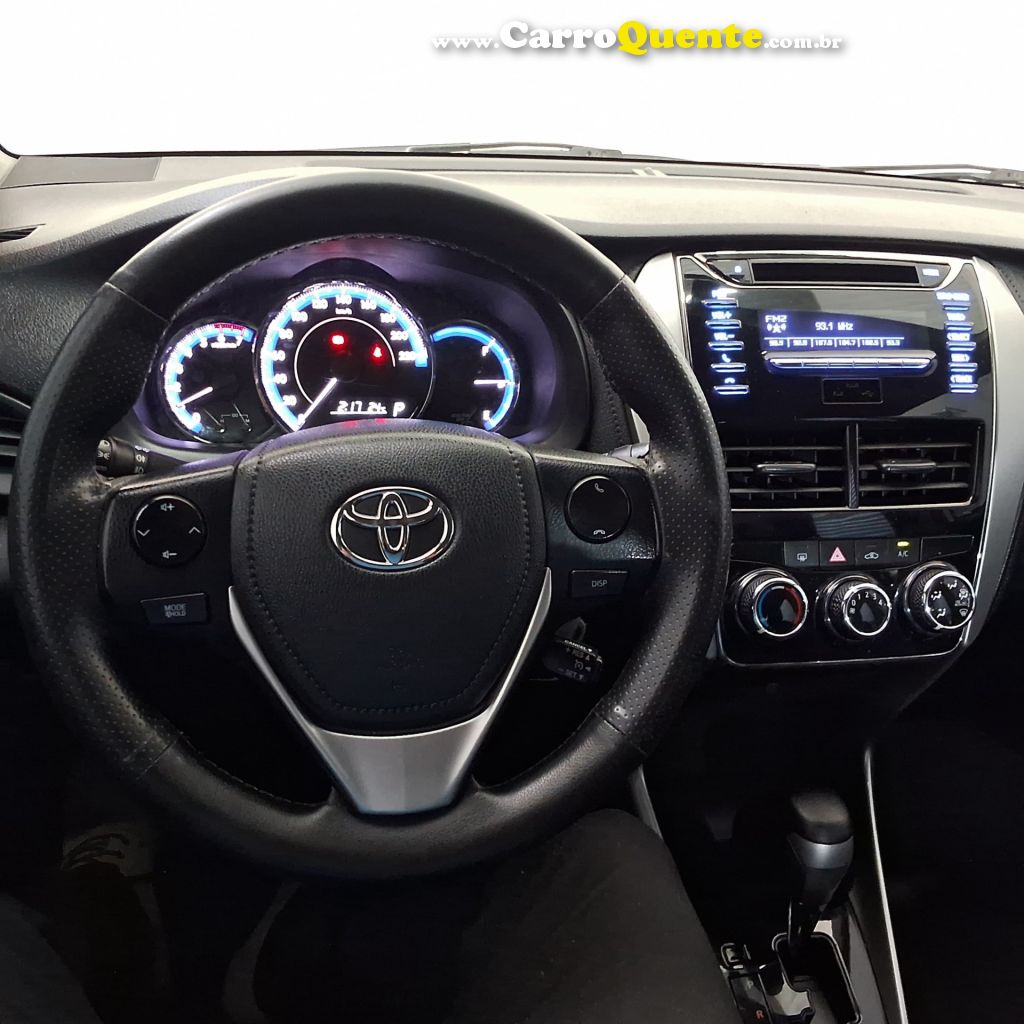 TOYOTA   YARIS XL SEDAN 1.5 FLEX 16V 4P AUT.   BRANCO 2019 1.5 FLEX - Loja