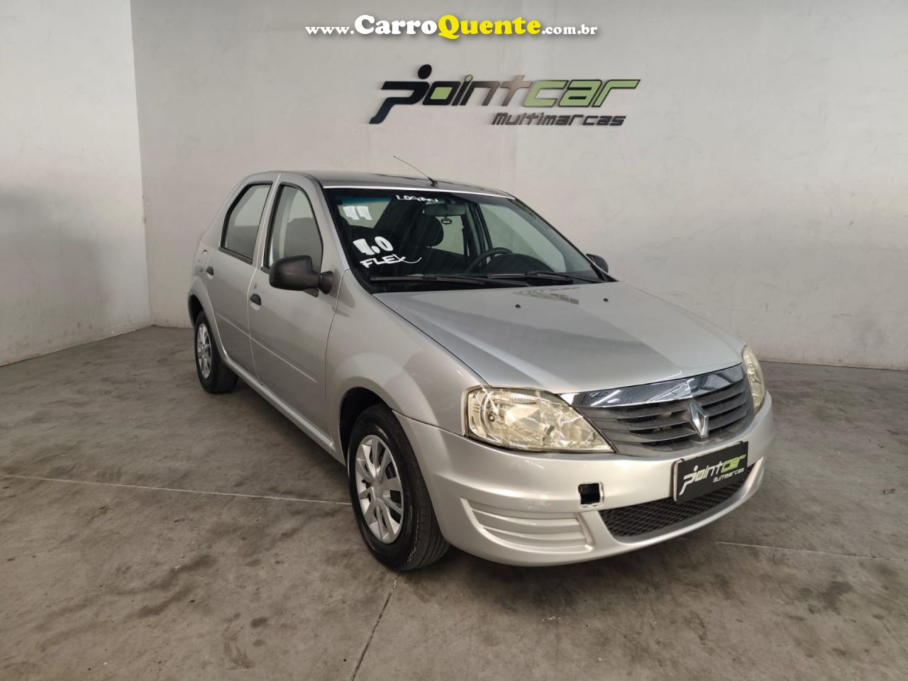 RENAULT   LOGAN AUTHENTIQUE HI-FLEX 1.0 16V 4P   PRATA 2011 1.0 GASOLINA - Loja