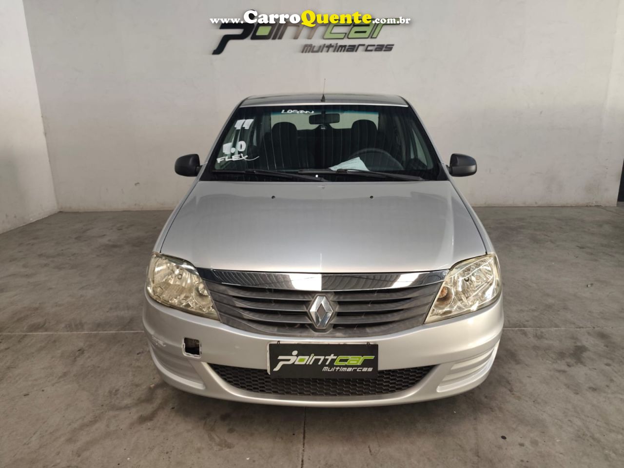 RENAULT   LOGAN AUTHENTIQUE HI-FLEX 1.0 16V 4P   PRATA 2011 1.0 GASOLINA - Loja