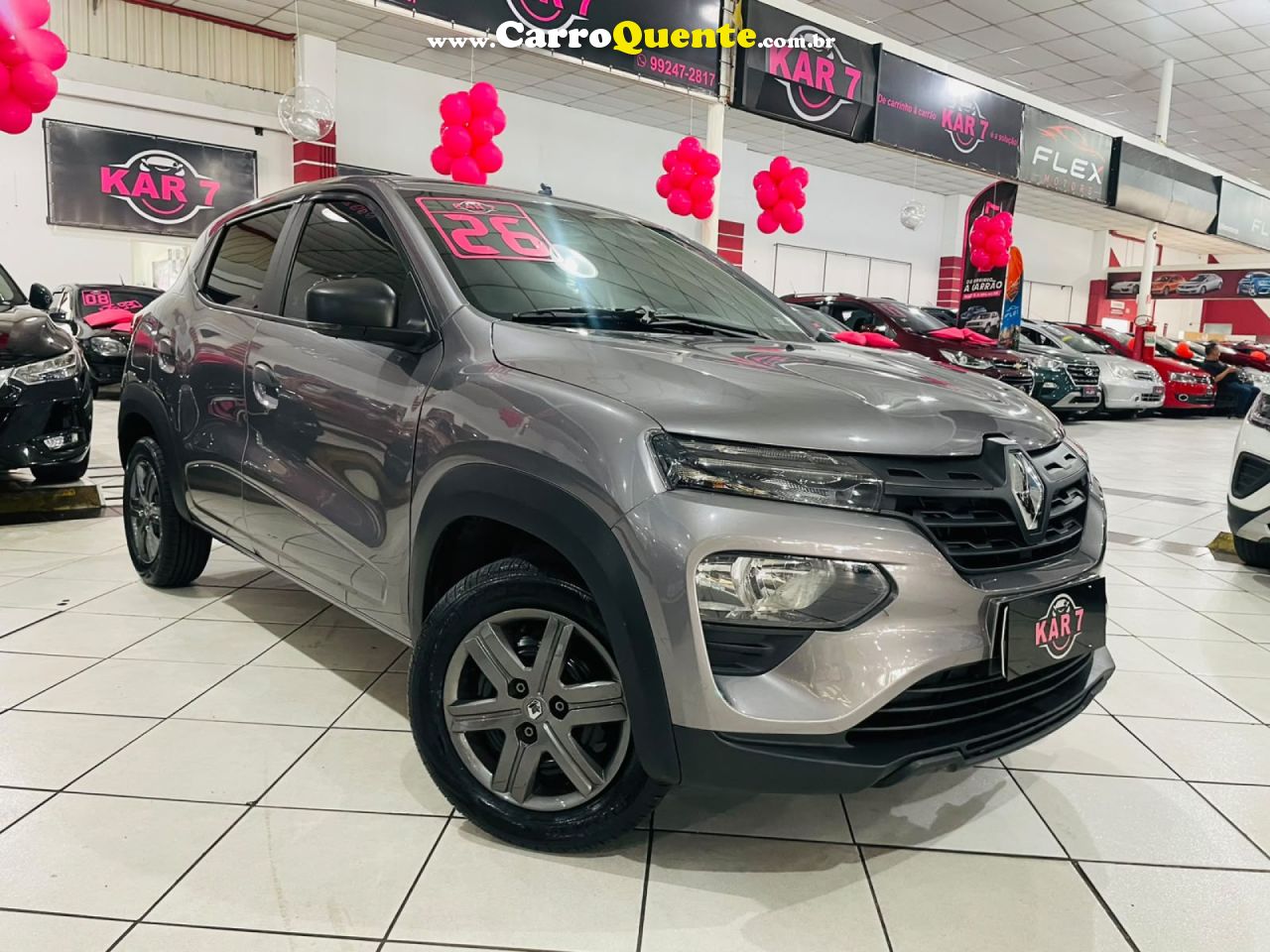 RENAULT   KWID ZEN 1.0 FLEX 12V 5P MEC.   CINZA 2026 1.0 FLEX - Loja
