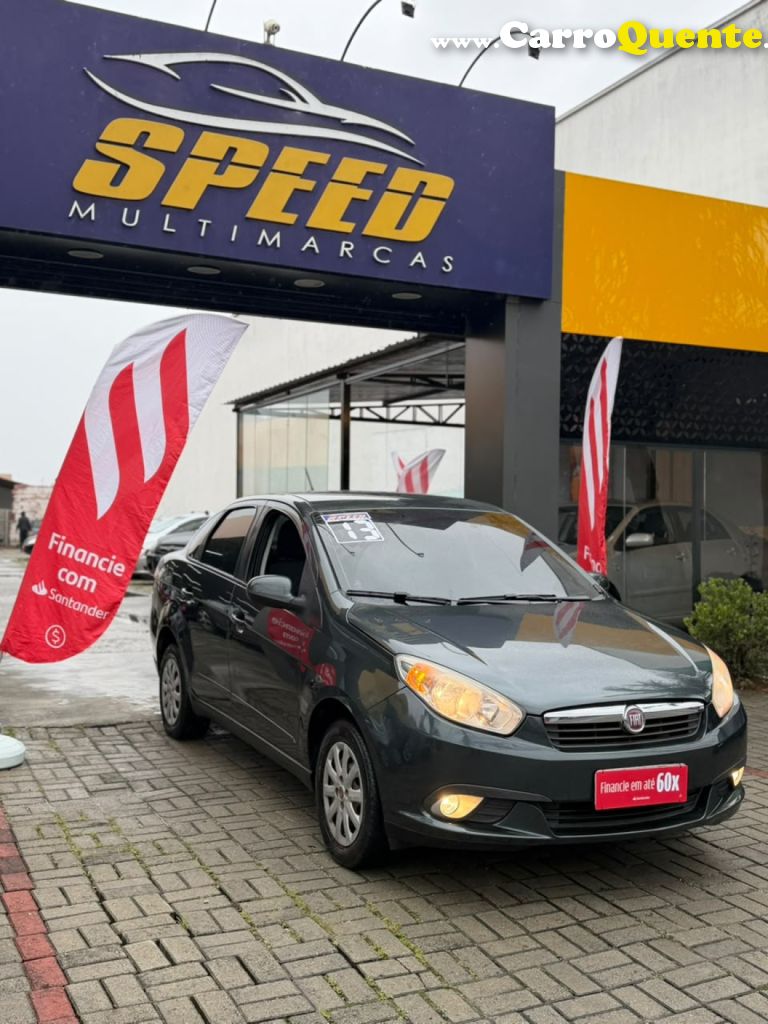FIAT   GRAND SIENA ATTRAC. 1.4 EVO F.FLEX 8V   CINZA 2013 1.4 FLEX - Loja