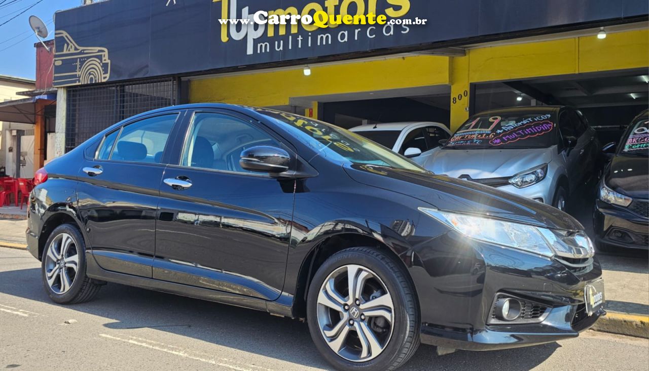 HONDA   CITY SEDAN EX 1.5 FLEX 16V 4P AUT.   PRETO 2015 1.5 FLEX - Loja
