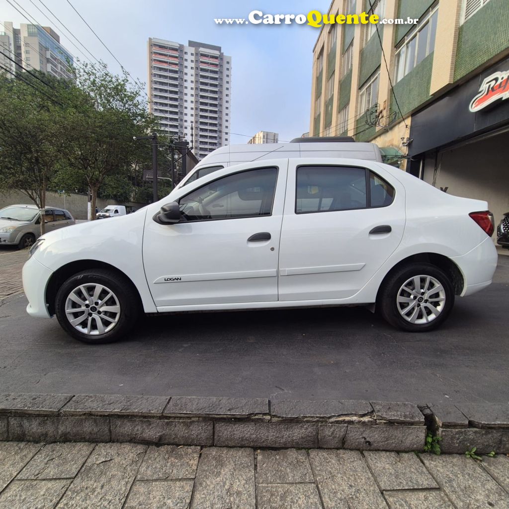 RENAULT   LOGAN AUTHENTIQUE FLEX 1.0 12V 4P   BRANCO 2018 1.0 FLEX - Loja