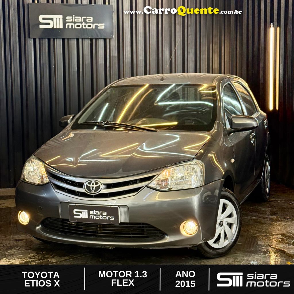 TOYOTA   ETIOS X 1.3 FLEX 16V 5P MEC.   CINZA 2015 1.3 FLEX - Loja