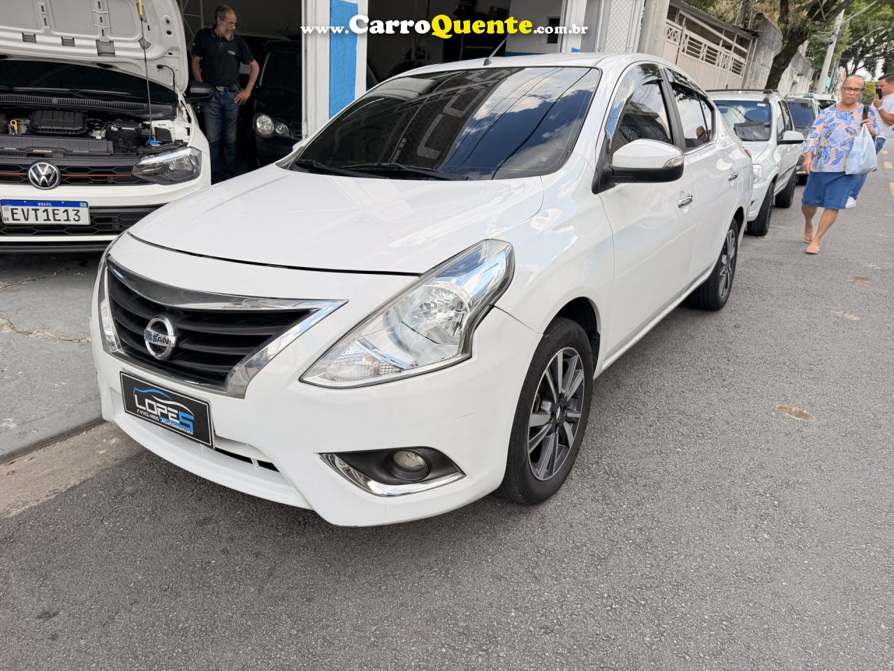 NISSAN   VERSA SL 1.6 16V FLEXSTART 4P AUT.   BRANCO 2020 1.6 GASOLINA - Loja