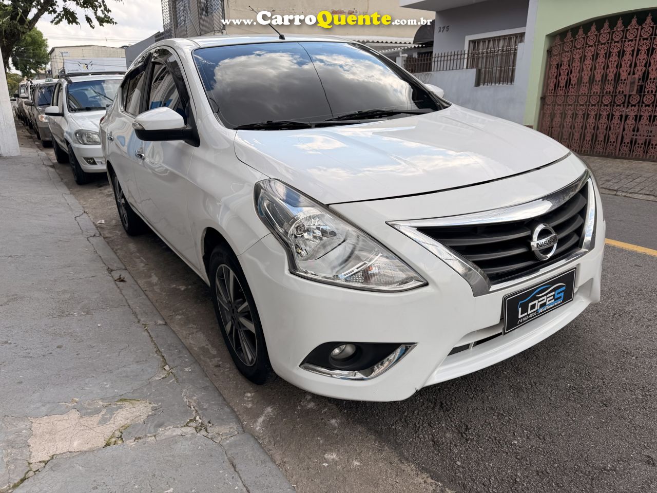 NISSAN   VERSA SL 1.6 16V FLEXSTART 4P AUT.   BRANCO 2020 1.6 GASOLINA - Loja