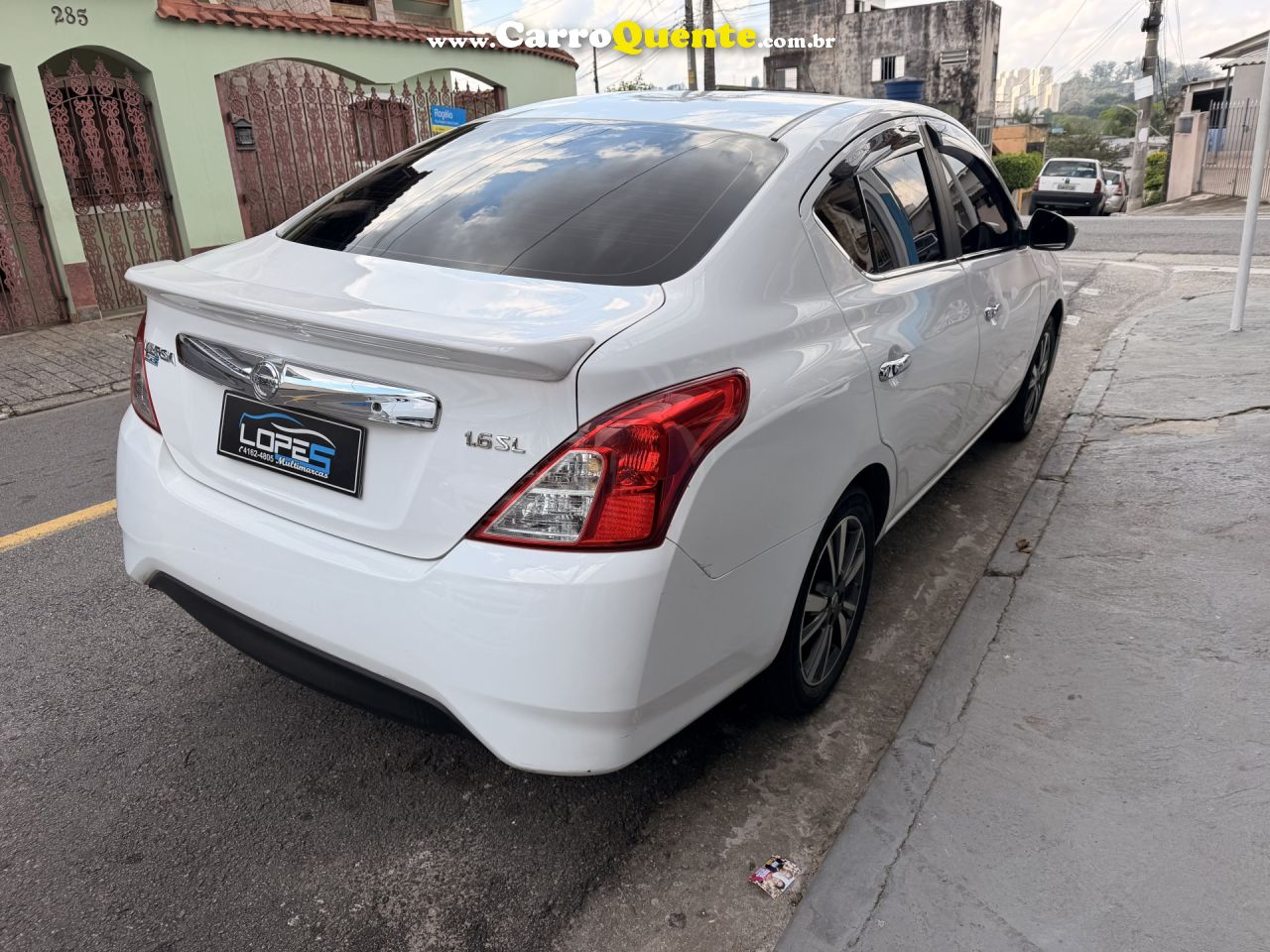 NISSAN   VERSA SL 1.6 16V FLEXSTART 4P AUT.   BRANCO 2020 1.6 GASOLINA - Loja