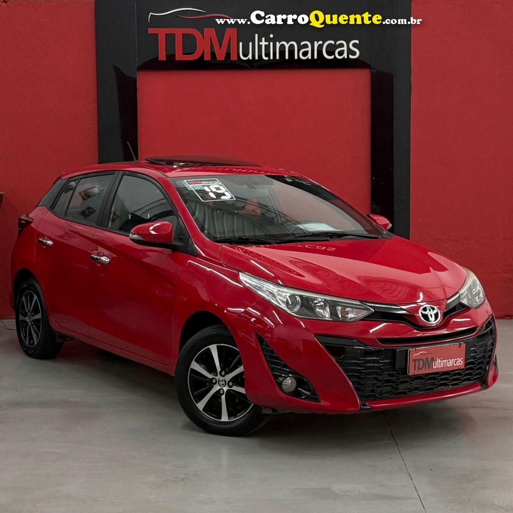 TOYOTA   YARIS XLS 1.5 FLEX 16V 5P AUT.   VERMELHO 2019 1.5 FLEX - Loja