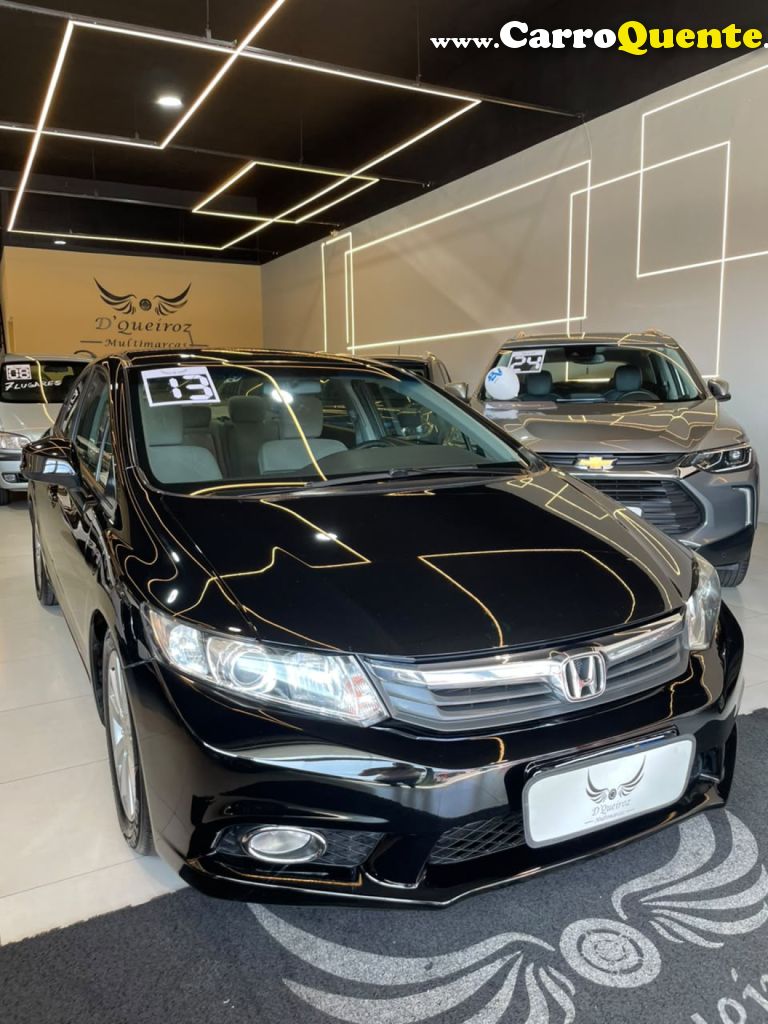 HONDA   CIVIC SEDAN LXS 1.81.8 FLEX 16V AUT. 4P   PRETO 2013 1.8 FLEX - Loja
