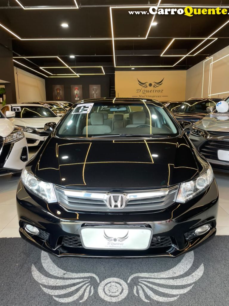 HONDA   CIVIC SEDAN LXS 1.81.8 FLEX 16V AUT. 4P   PRETO 2013 1.8 FLEX - Loja