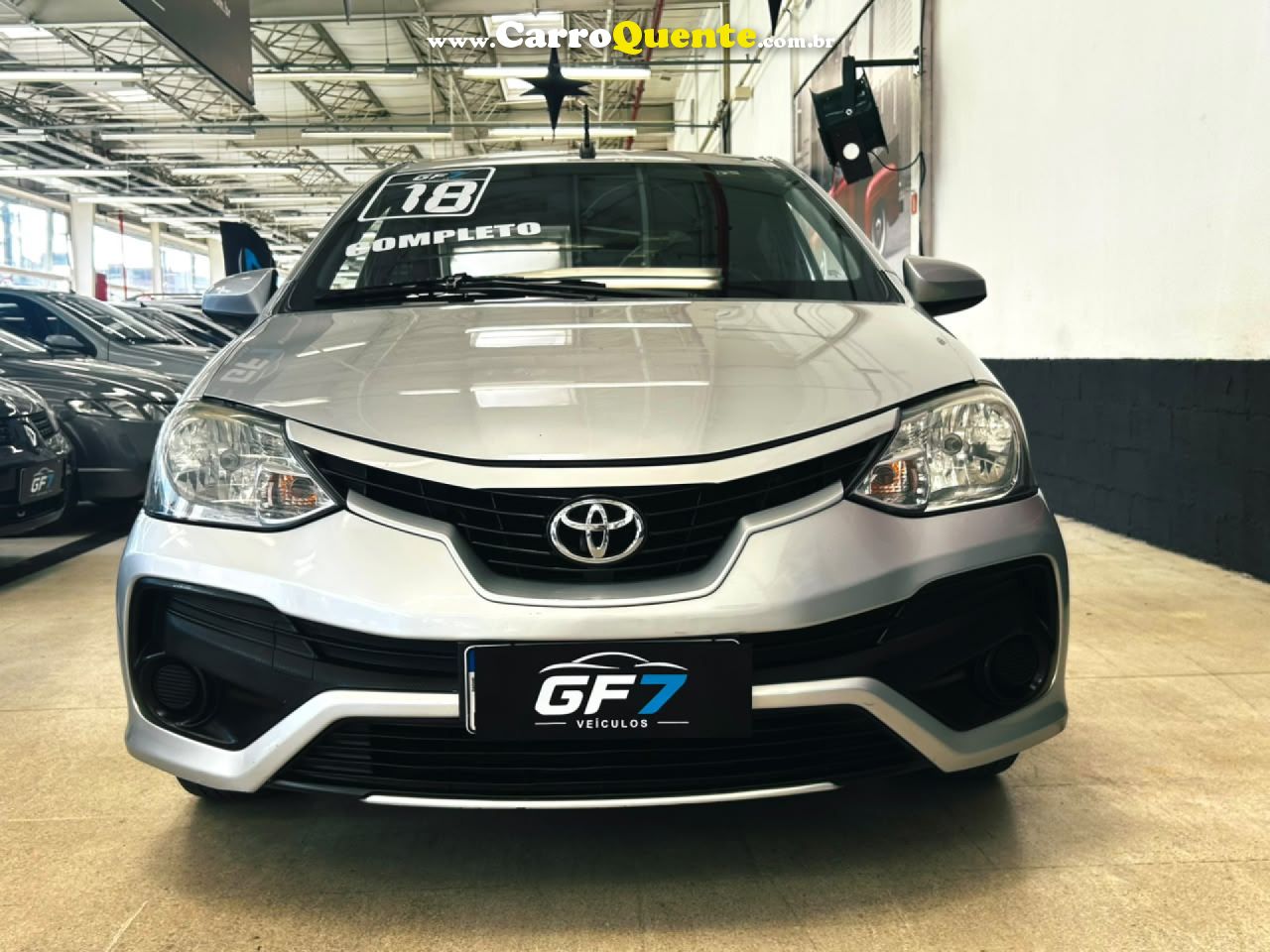 TOYOTA   ETIOS X 1.3 FLEX 16V 5P MEC.   PRATA 2018 1.3 FLEX - Loja