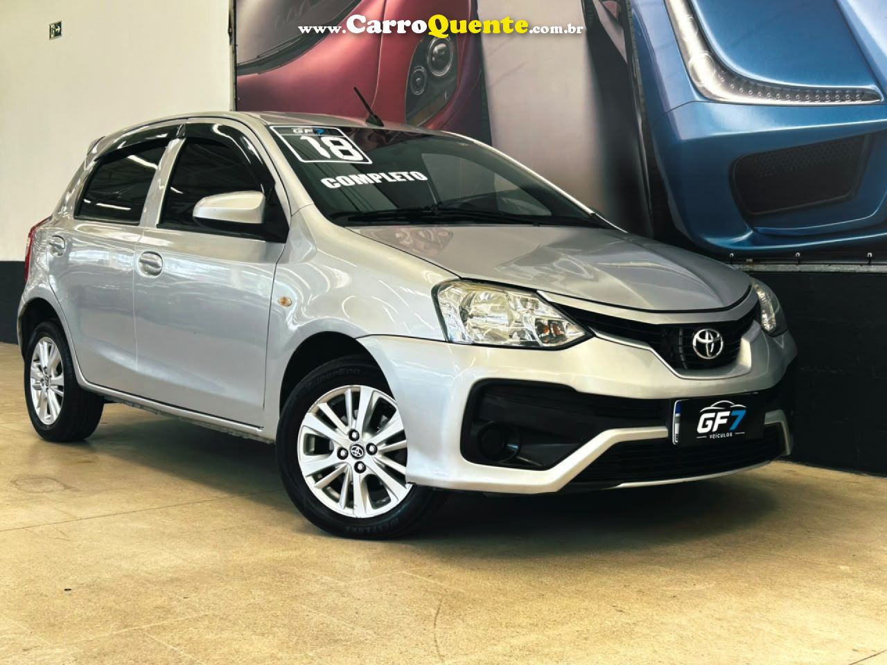 TOYOTA   ETIOS X 1.3 FLEX 16V 5P MEC.   PRATA 2018 1.3 FLEX - Loja