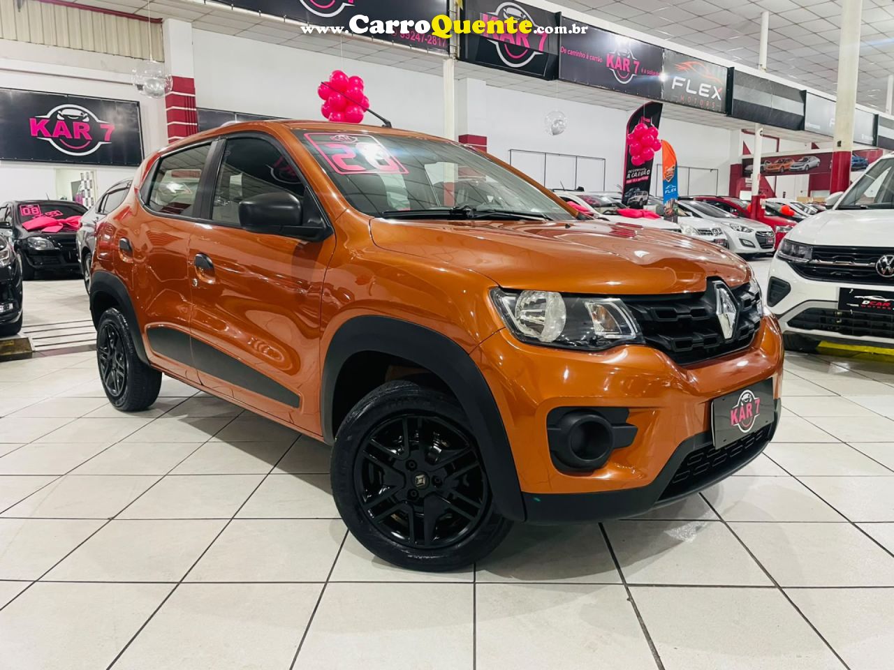 RENAULT   KWID ZEN 1.0 FLEX 12V 5P MEC.   LARANJA 2020 1.0 FLEX - Loja
