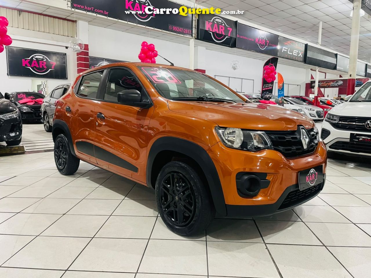 RENAULT   KWID ZEN 1.0 FLEX 12V 5P MEC.   LARANJA 2020 1.0 FLEX - Loja