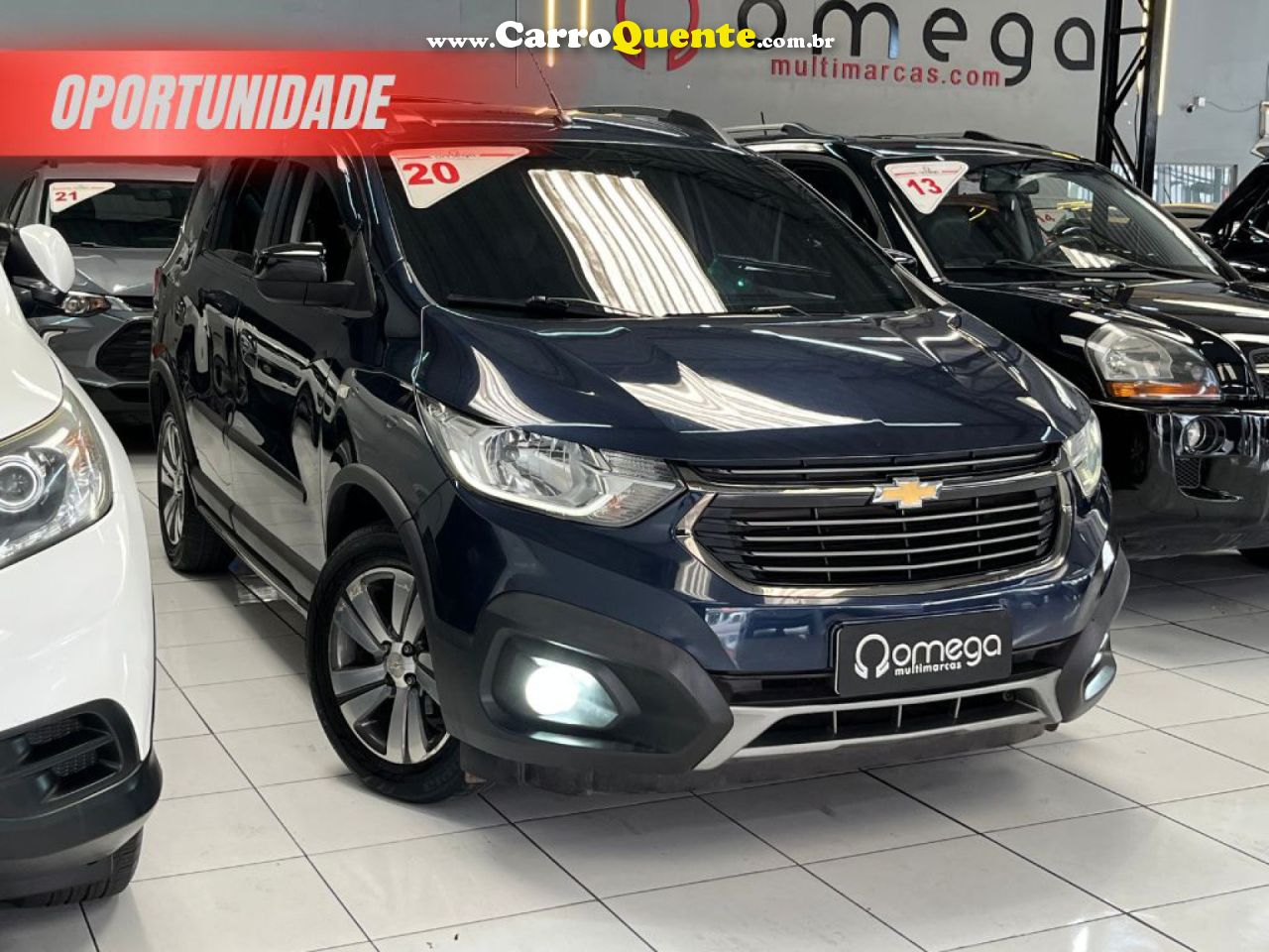 CHEVROLET   SPIN ACTIV 1.8 8V ECONO. FLEX 5P AUT.   AZUL 2020 1.8 FLEX - Loja