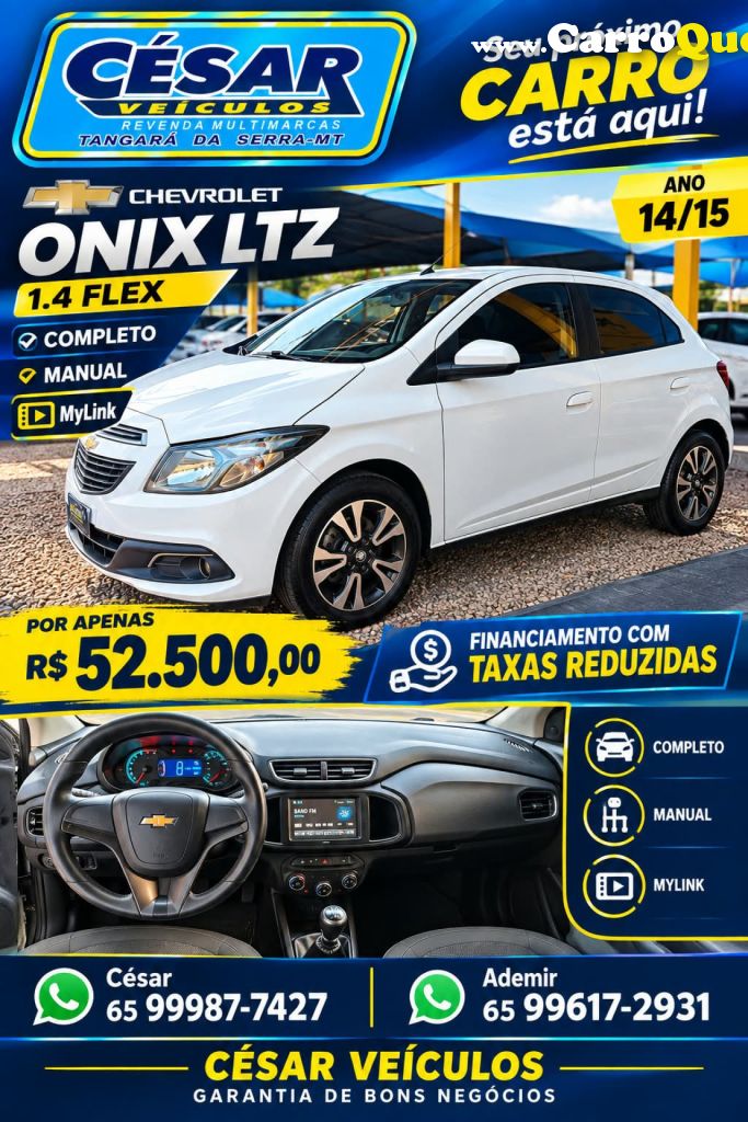 CHEVROLET   ONIX HATCH LTZ 1.4 8V FLEXPOWER 5P MEC.   BRANCO 2014 1.4 FLEX - Loja