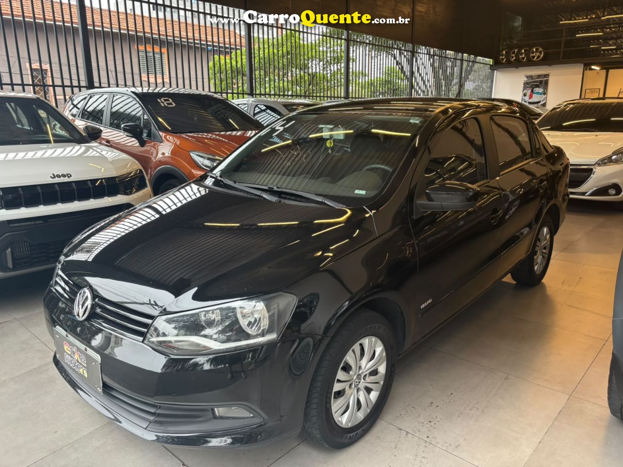 VOLKSWAGEN   VOYAGE TREND 1.6 MI TOTAL FLEX 8V 4P   PRETO 2014 1.6 FLEX - Loja
