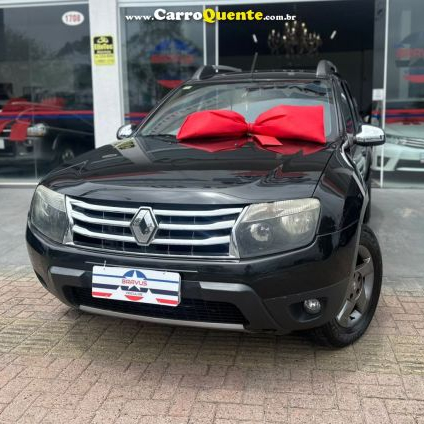 RENAULT   DUSTER DYNAMIQUE 4X4 2.0 HI-FLEX 16V MEC   PRETO 2013 2.0 FLEX
