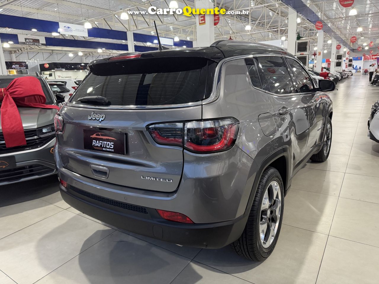 JEEP   COMPASS LIMITED 2.0 4X2 FLEX 16V AUT.   CINZA 2018 2.0 FLEX - Loja