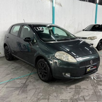 FIAT   PUNTO ATTRACTIVE 1.4 FIRE FLEX 8V 5P   CINZA 2012 1.4 FLEX