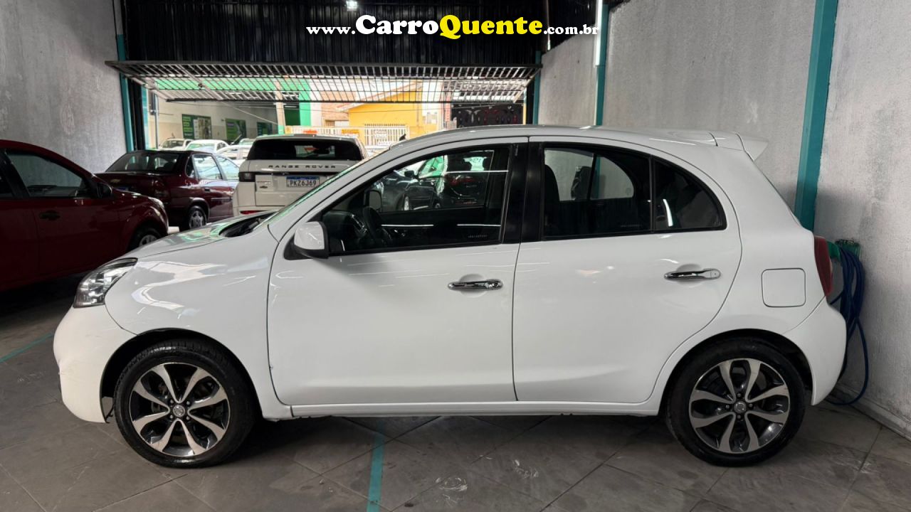 NISSAN   MARCH SL 1.6 16V FLEX FUEL 5P   BRANCO 2015 1.6 FLEX - Loja