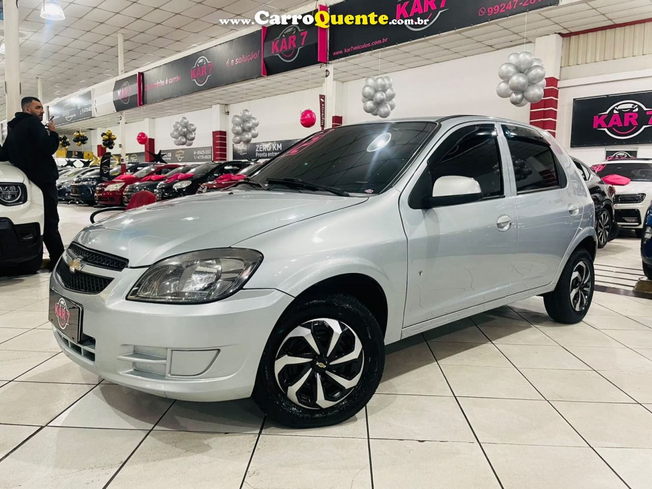 CHEVROLET   CELTA SPIRIT LT 1.0 MPFI 8V FLEXP. 5P   PRATA 2012 1.0 FLEX - Loja