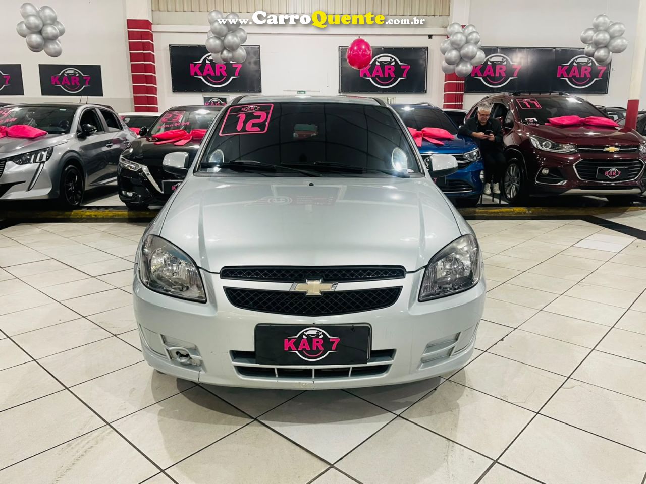 CHEVROLET   CELTA SPIRIT LT 1.0 MPFI 8V FLEXP. 5P   PRATA 2012 1.0 FLEX - Loja