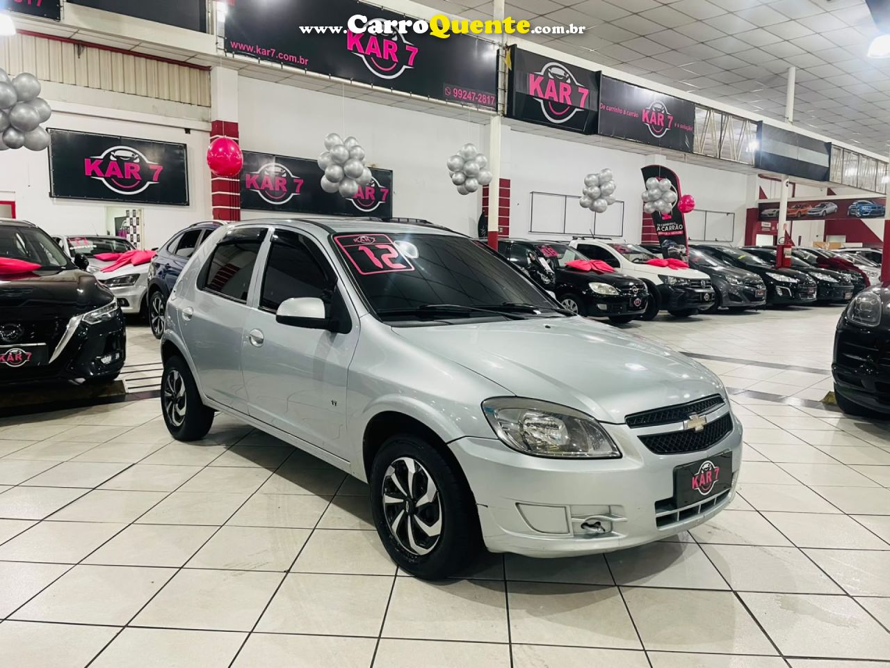 CHEVROLET   CELTA SPIRIT LT 1.0 MPFI 8V FLEXP. 5P   PRATA 2012 1.0 FLEX - Loja