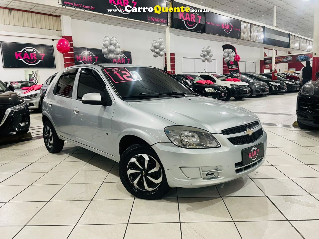 CHEVROLET   CELTA SPIRIT LT 1.0 MPFI 8V FLEXP. 5P   PRATA 2012 1.0 FLEX - Loja