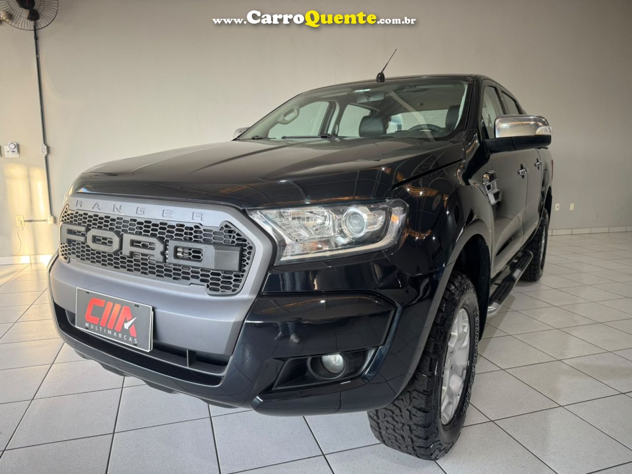 FORD   RANGER XLT 3.2 20V 4X4 CD DIESEL AUT.   PRETO 2017 3.2 DIESEL - Loja