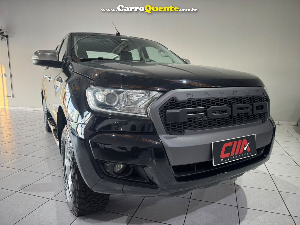 FORD   RANGER XLT 3.2 20V 4X4 CD DIESEL AUT.   PRETO 2017 3.2 DIESEL - Loja