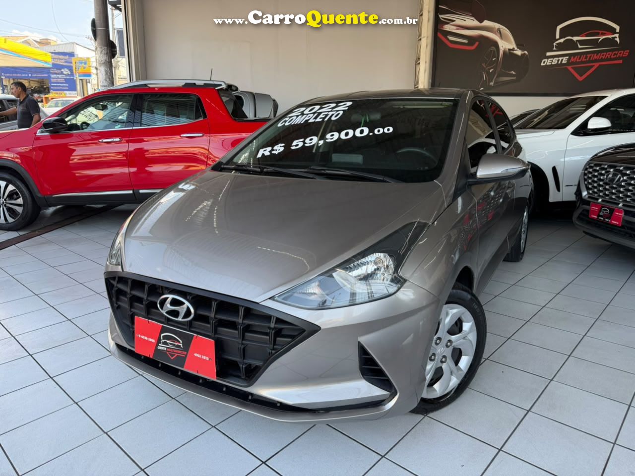 HYUNDAI   HB20 VISION 1.0 FLEX 12V MEC.   PRATA 2022 1.0 FLEX - Loja