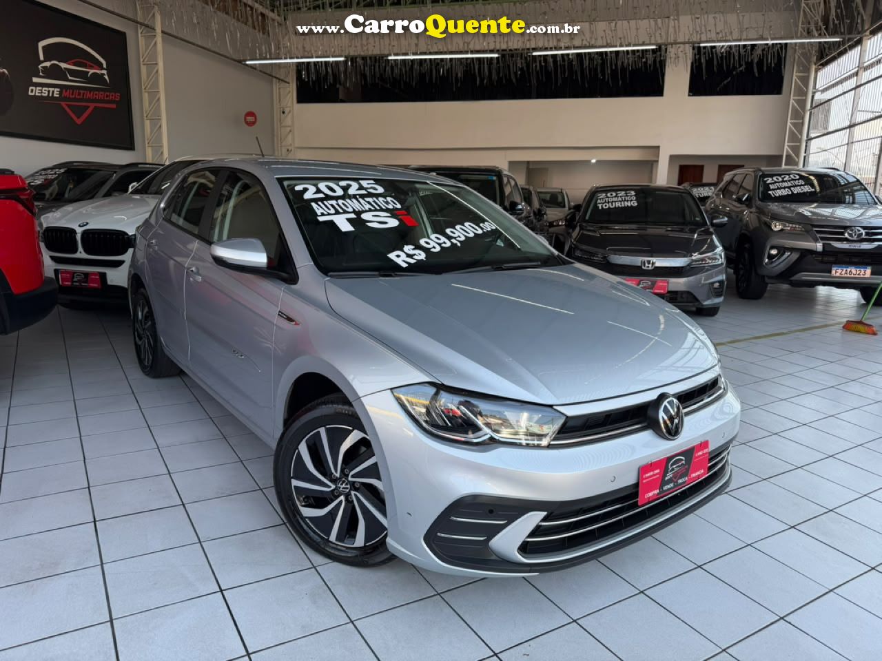 VOLKSWAGEN   POLO HIGHLINE 200 TSI 1.0 FLEX 12V AUT.   PRATA 2025 1.0 FLEX - Loja