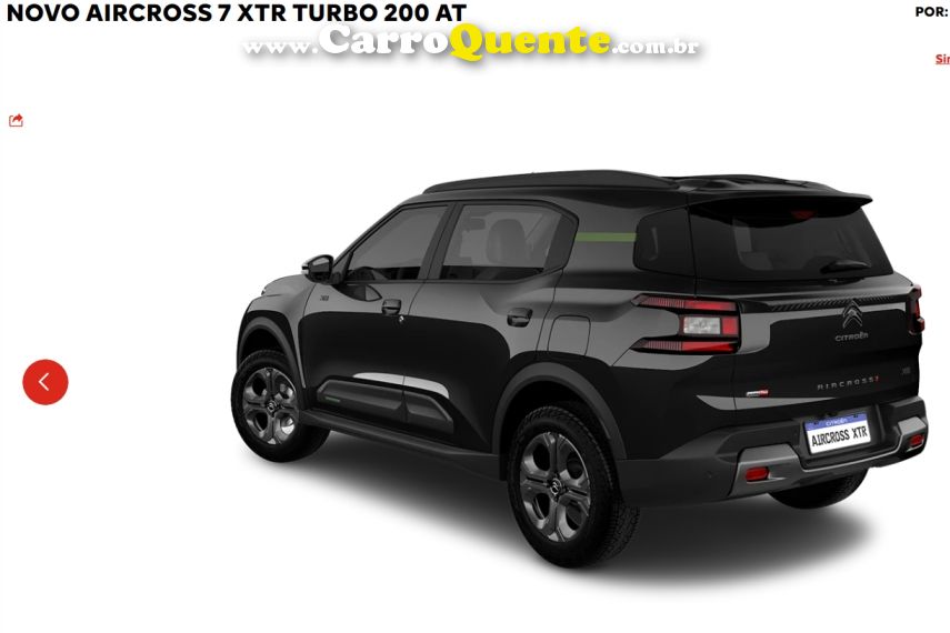 Citroen C3 AIRCROSS 1.0 TURBO 200 FLEX XTR 7L CVT - Loja