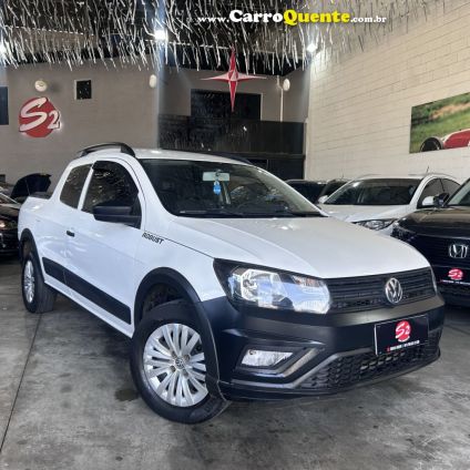 VOLKSWAGEN   SAVEIRO ROBUST 1.6 TOTAL FLEX 8V CD   BRANCO 2021 1.6 FLEX