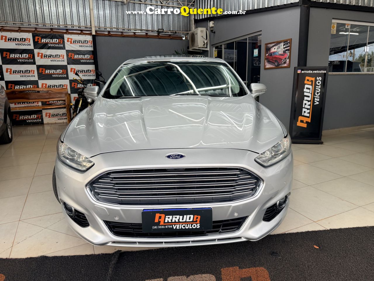 FORD   FUSION TITANIUM 2.0 GTDI ECO. AWD AUT.   PRATA 2013 2.0 GASOLINA - Loja