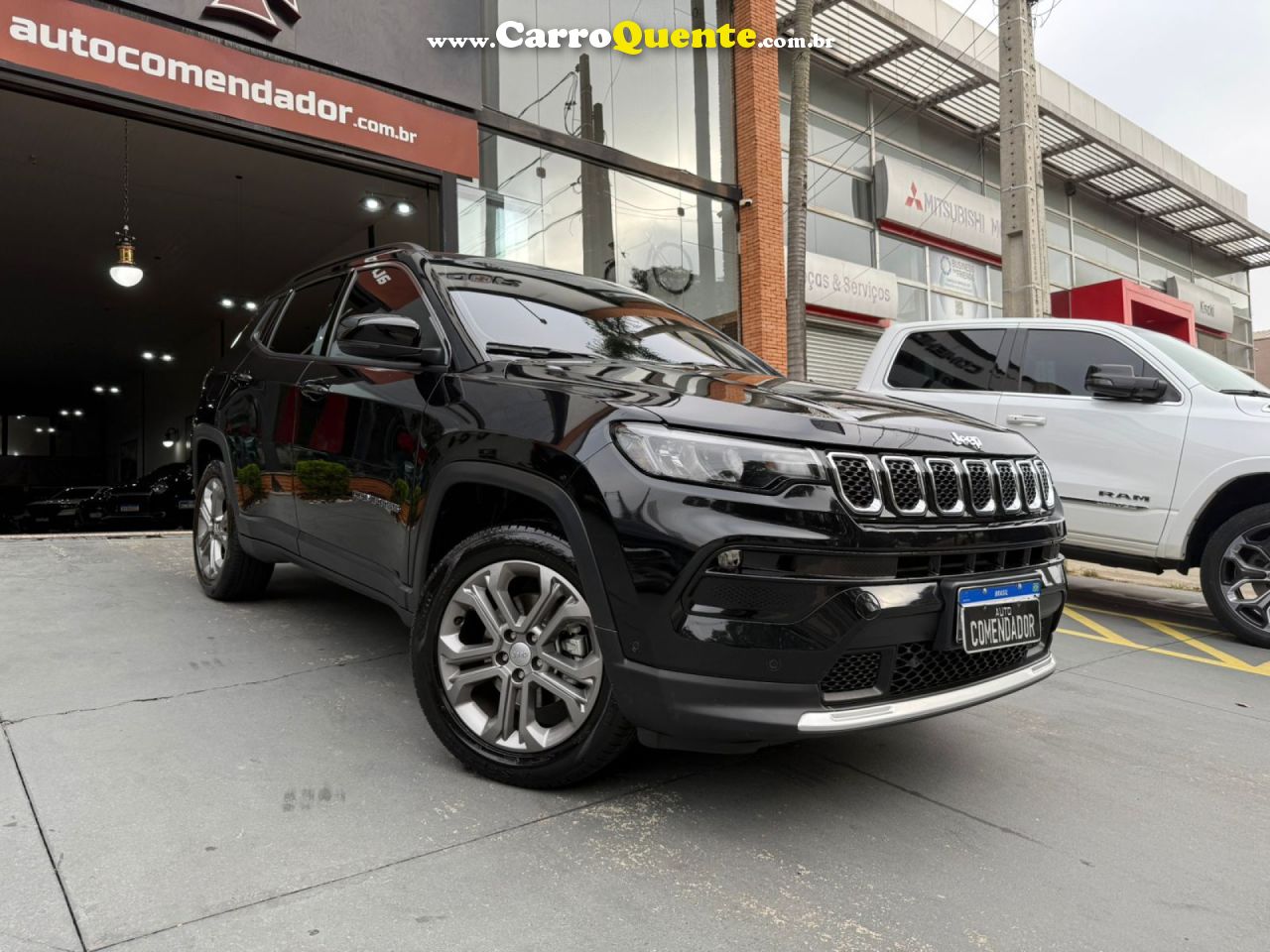 JEEP   COMPASS LONG. T270 1.3 TB 4X2 FLEX AUT.   PRETO 2023 1.3 FLEX - Loja